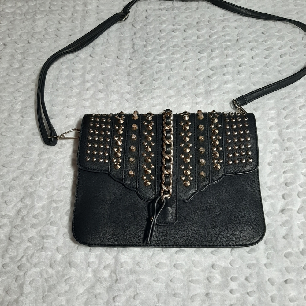 MMS Purse Handbag Black Shoulder Bag